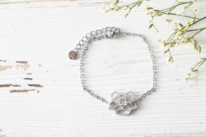 幾何手鍊系列-老虎-抗敏醫療鋼