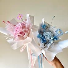 少女風永生花束-情人節/520/七夕/生日紀念日禮物/永生玫瑰花束