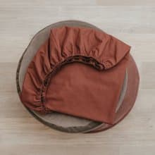 Burgundy fitted cot sheets for baby crib - Cot sheet fitted with elastic