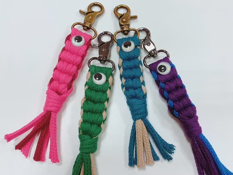 迷之作-手作編織鯉魚旗樣掛飾