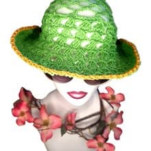 Hand-crocheted designer hat