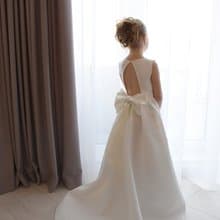 緞面花童連身裙 禮服 女童洋裝 紗裙 童裝