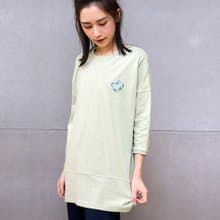 MIT有機棉刺繡上衣居家服-綠
