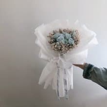 經典淺藍玫瑰永生花 情人節花束 畢業花束 生日禮物 乾燥花 空靈