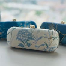 繡球花織錦緞眼鏡盒/筆盒/首飾盒