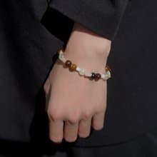 FREYA 虎眼石手鍊-黃水晶 月光石 白玉 平安健康 招財 串珠
