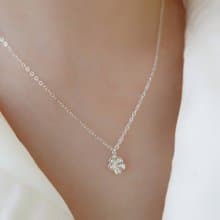 Birth Flower February 2月誕生花純銀項鍊 桃花/Peach Blossom