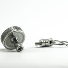 EDC Top 攜帶式手工金屬陀螺掛飾_不鏽鋼製螺紋版