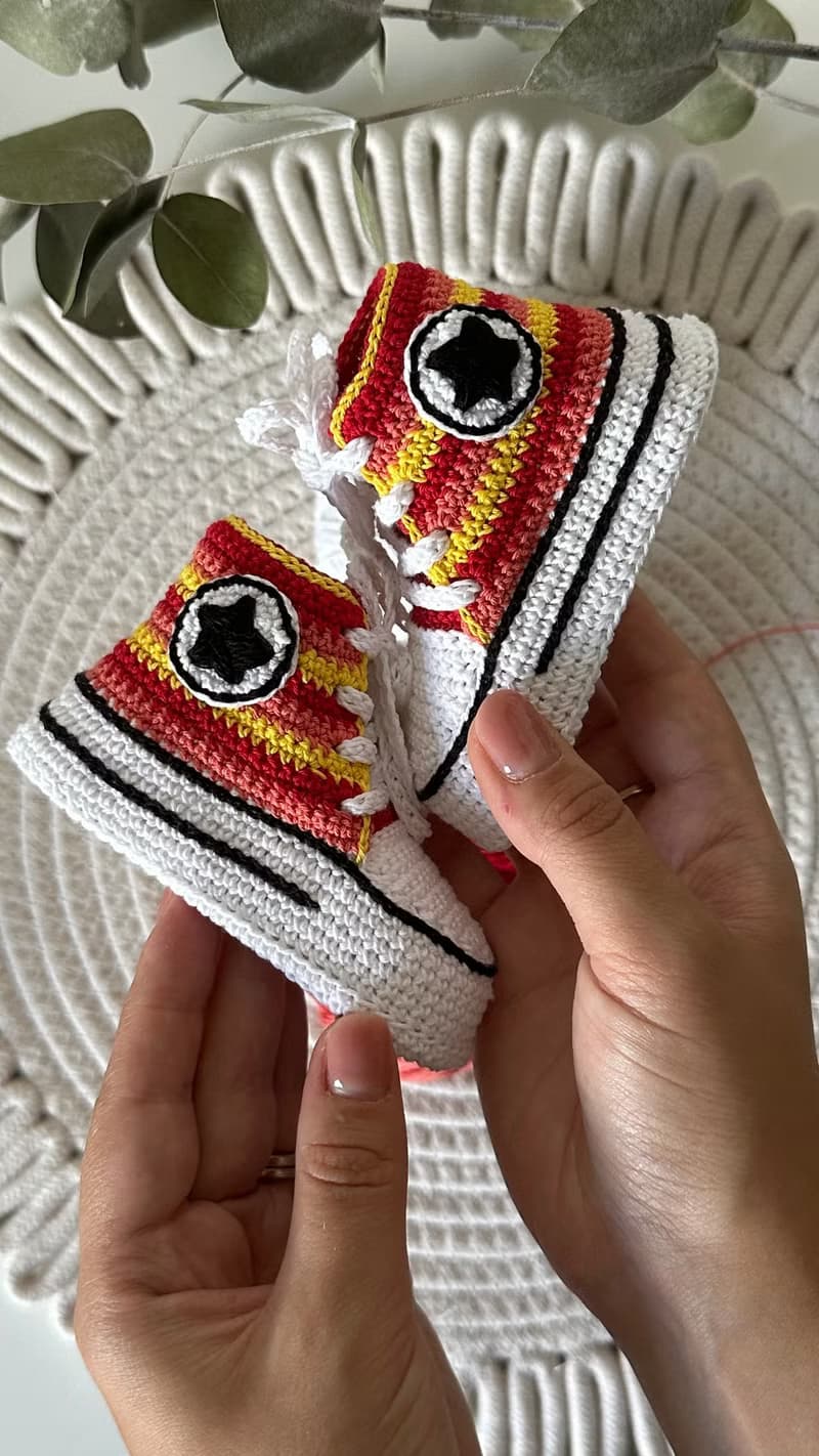Cute Converse Baby Booties Baby Newborn Shoes Gift Baby Reveal Party Family Look