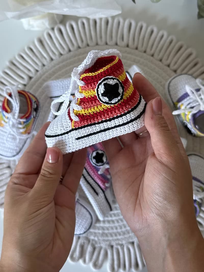 Cute Converse Baby Booties Baby Newborn Shoes Gift Baby Reveal Party Family Look