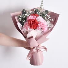 仿真溫柔交響 康乃馨花束 Meric Garden