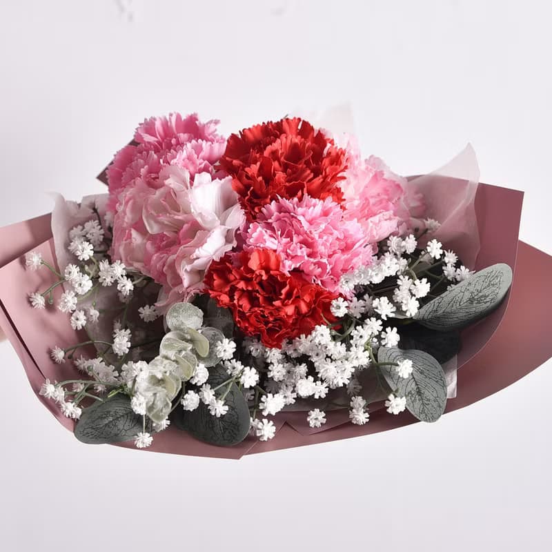 仿真溫柔交響 康乃馨花束 Meric Garden