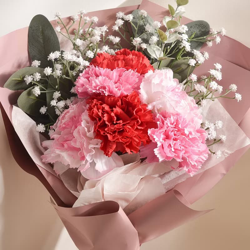 仿真溫柔交響 康乃馨花束 Meric Garden