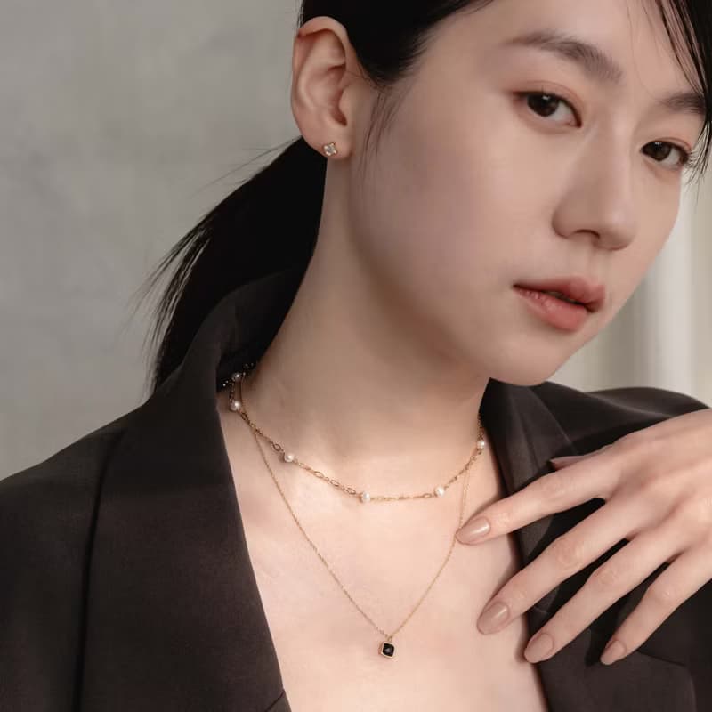 【NEW新品上市】極簡方形。黑瑪瑙項鍊