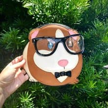 戴眼鏡天竺鼠童趣造型斜揹包/動物包/手機包/隨身包 - 酷樂村