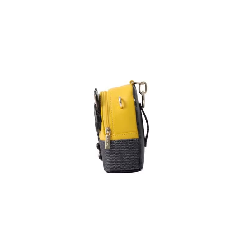 【滿額贈】Minions Bob &Tim 牛仔布配牛皮迷你斜揹袋 免運 送禮