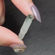 冰種飄花翡翠文昌筆項鍊 | 天然緬甸玉A貨翡翠 | 送禮