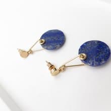 COLE COOL簡約青金石日式幾何耳環 獨一無二的禮物