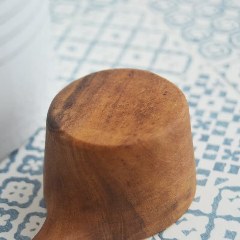 日本【SALUS 佐藤金屬】橄欖木咖啡量匙-直柄