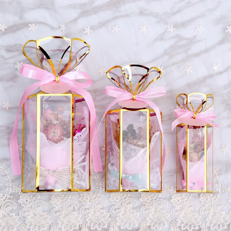 迷你乾燥花束禮盒(大)-浪漫粉 生日禮物 聖誕禮物