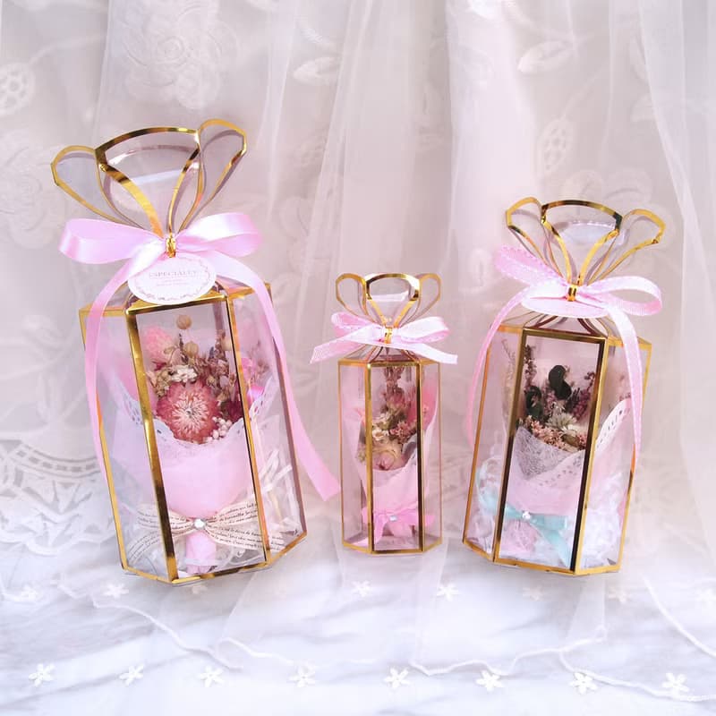 迷你乾燥花束禮盒(大)-浪漫粉 生日禮物 聖誕禮物