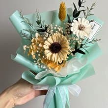 畢業花束/向日葵花束/滿天星乾燥花/木棉花乾燥花