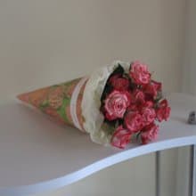 粉紅泡泡 Pink Bubble 迷你玫瑰甜筒花束