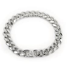【METALIZE】"M" Tag Metal Bracelet 放射M字方牌雙色金屬手鍊(白金)