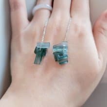 【親翠】天然翡翠 瓜地馬拉天空藍高冰歲歲平安耳墜 送禮首選