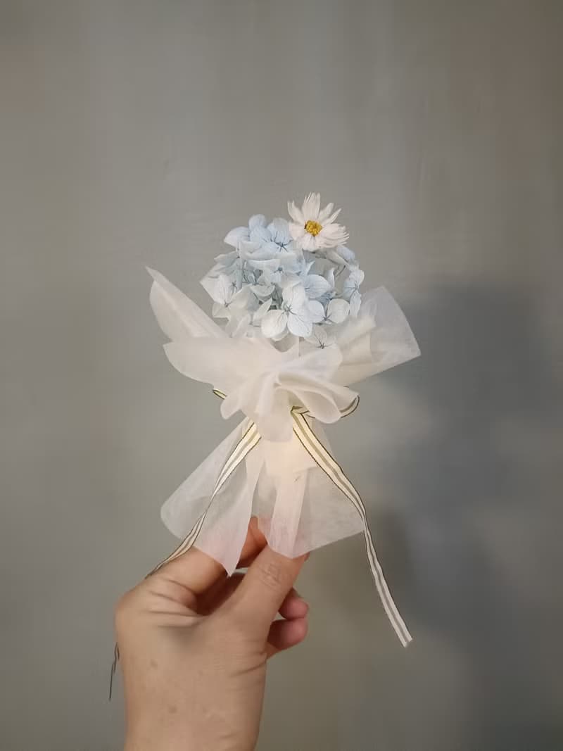 迷你小花束永生繡球花