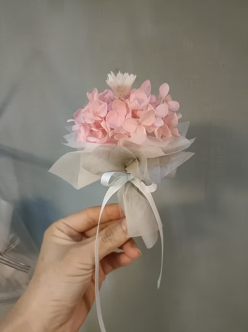 迷你小花束永生繡球花