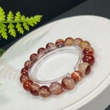 精品紅瑪瑙手串10mm搭配南紅瑪瑙漢堡珠吉祥鴻運福澤護身辟邪