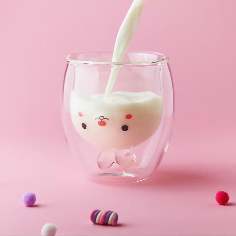 兔子雙層玻璃杯