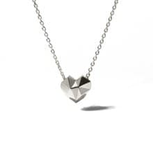 Angular Heart Necklace 925 Silver