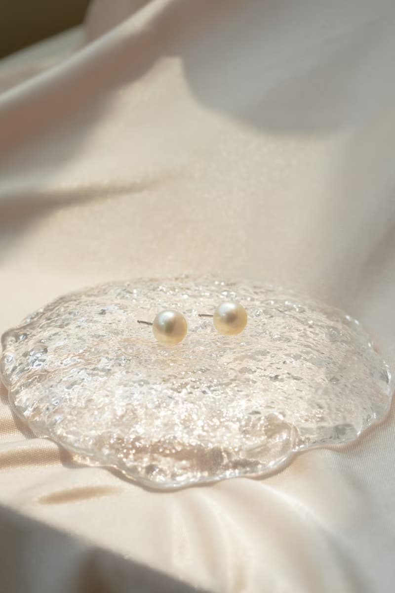 Bridal 新娘耳環 高級訂製 天然珍珠耳環 925純銀鍍18k金