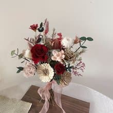 【新娘捧花】婚禮捧花 婚禮 結婚 手綁花 永生花 浪漫韓式花束