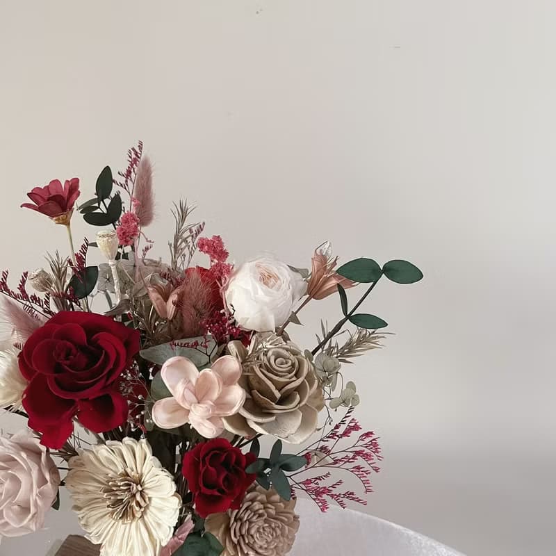【新娘捧花】婚禮捧花 婚禮 結婚 手綁花 永生花 浪漫韓式花束