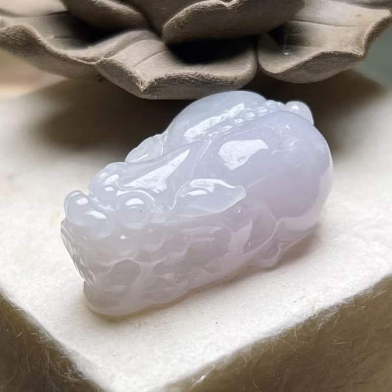 【招財神獸】冰種紫羅蘭翡翠貔貅 | 天然緬甸玉翡翠A貨 | 送禮