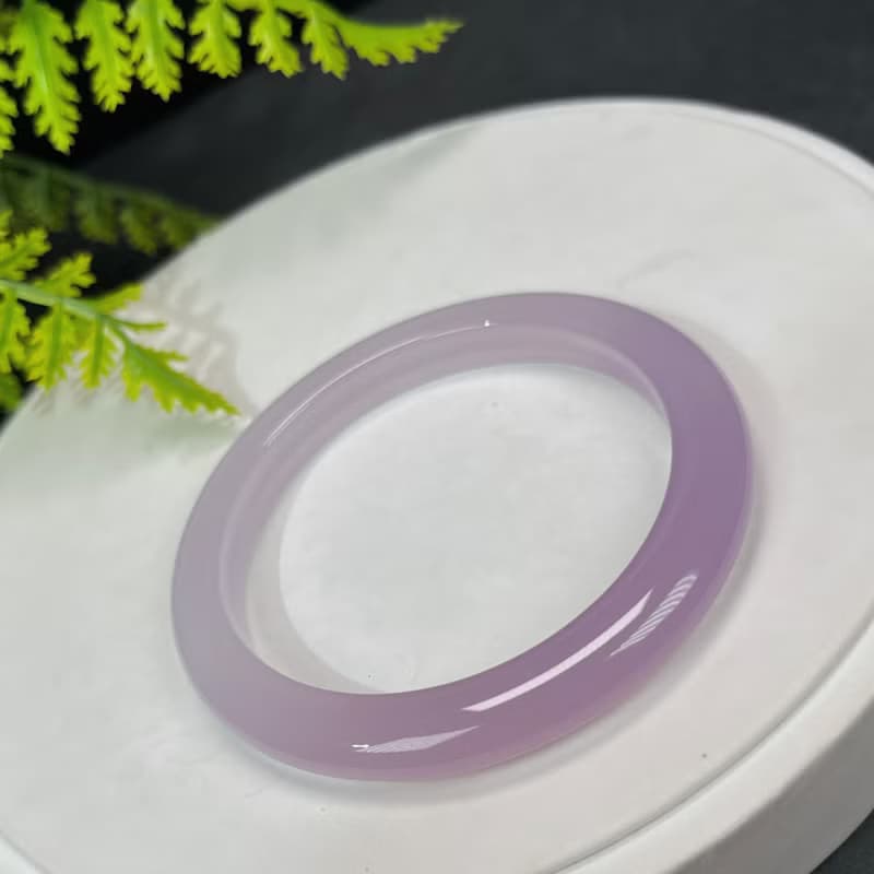 高檔 馬達加斯加 漸變紫瑪瑙手鐲 56MM 高冰凈體起剛 氣質雅致