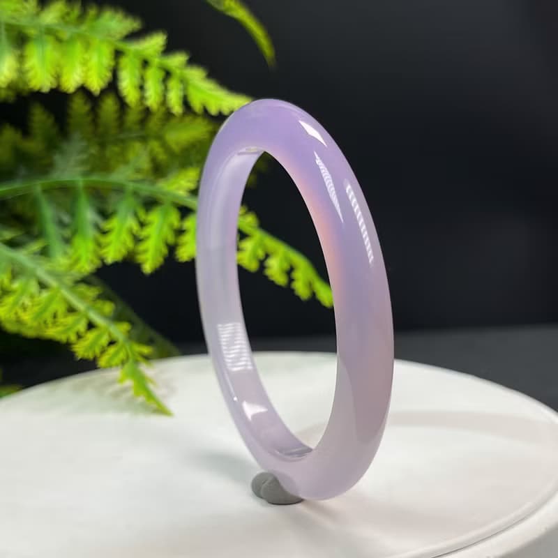 高檔 馬達加斯加 漸變紫瑪瑙手鐲 56MM 高冰凈體起剛 氣質雅致