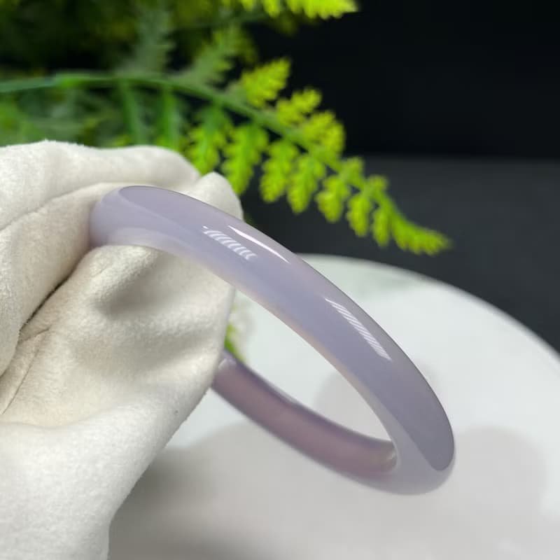高檔 馬達加斯加 漸變紫瑪瑙手鐲 56MM 高冰凈體起剛 氣質雅致