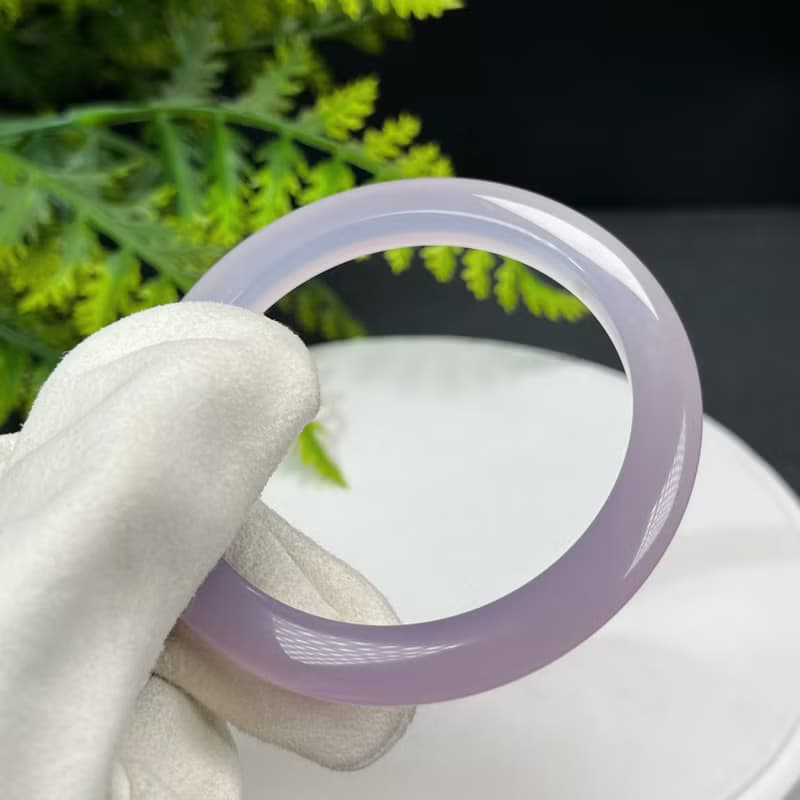 高檔 馬達加斯加 漸變紫瑪瑙手鐲 56MM 高冰凈體起剛 氣質雅致