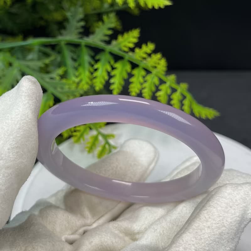 高檔 馬達加斯加 漸變紫瑪瑙手鐲 56MM 高冰凈體起剛 氣質雅致