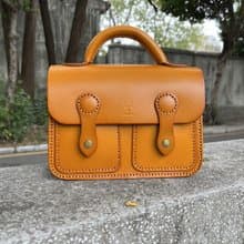 手作經典劍橋包 原創復古郵差包 免費刻字印商標