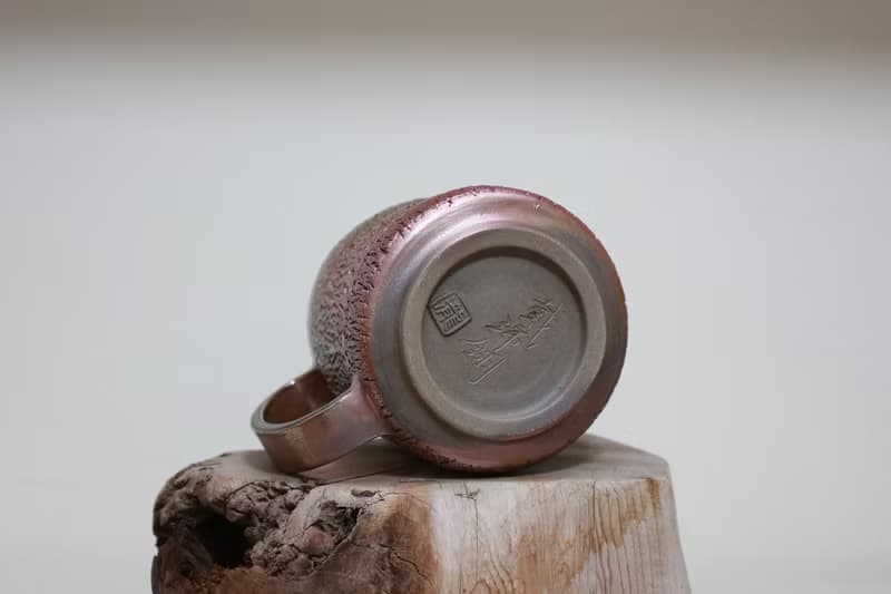 柴燒馬克杯/啤酒杯/420ml/爆裂刻紋/瀧間拾光