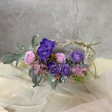 【永生花禮】心型藤編玫瑰桌花/開幕花禮/升遷花禮/祝賀花禮