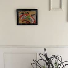 きものアート42　刺繍着物 和モダン 和風インテリア 花柄 プレゼント 結婚祝い 新築祝い 長寿祝い 縁起物