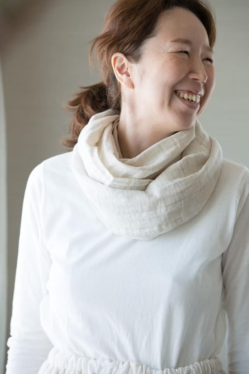 Organic Cotton  linen　Wガーゼスヌード