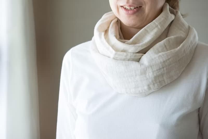 Organic Cotton  linen　Wガーゼスヌード