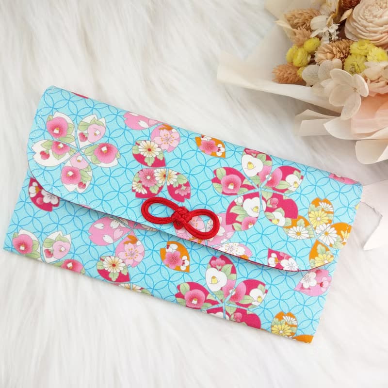 免費繡名字。七寶彩櫻。布紅包袋 / 口罩收納袋